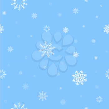 White snow and light blue background patern for texture on a winter theme