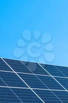 Solar panels make green energy. Renewable future power. Sunlight charge technology