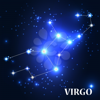 Symbol. Virgo Zodiac Sign. Vector Illustration EPS10