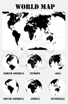 Map Of The World. Vector Illustration. EPS10
