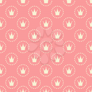 Princess Seamless Pattern Background Vector Illustration EPS10