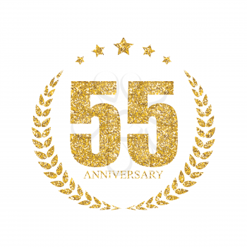 Template 55 Years Anniversary Vector Illustration EPS10