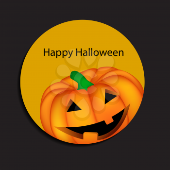 Halloween Background with Pumpkin Vector Illustration
