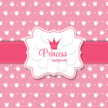 Princess Crown on Background Vector Illustration. EPS10