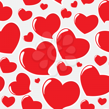 Red Heart Seamless Pattern Vector Illustration EPS10