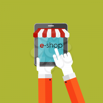 Online Shopping Flat Concept for Mobile Apps. EPS10