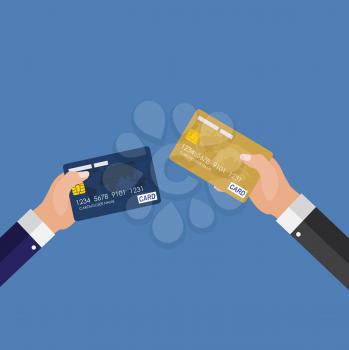 Credit Card Status Upgrade Concept. Vector Illustration EPS10