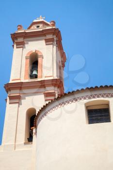 Bell tower of Piana church, South Corsica, France
