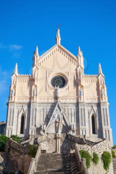 Saint Francesco Cathedral exterior, front view. Gaeta, Italy