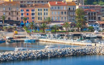 Port of Propriano, South region of Corsica island, France