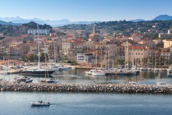 Port of Propriano, South region of Corsica, France