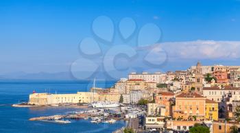 Cityscape of old Gaeta town in summer, Italy