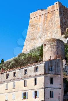 Citadel and living houses of Bonifacio, Corsica island, France