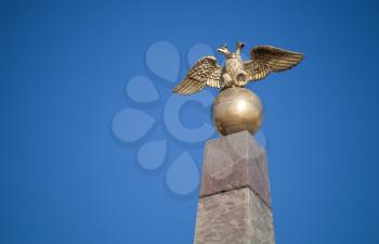 Double Eagle - Emblem of Russia on the monument in Helsinki, Finland