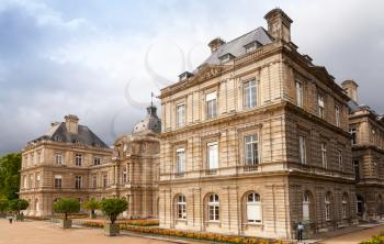 Paris, France - August 10, 2014: Luxembourg Palace in Luxembourg Gardens, Paris, France