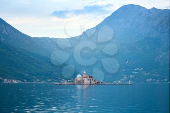 Island Our Lady of the Rocks with church. Bay of Kotor