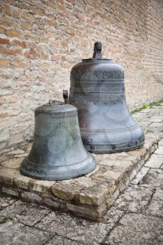 Traditional Russian old church bells from the middle ages