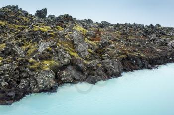 Iceland, Blue lagoon coast. This geothermal spa is one of the most visited attractions in Iceland