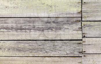 Old weathered wooden wall with cracked green paint, background photo texture