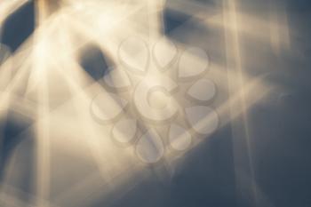 Light beams and shadows pattern over ceiling. Abstract background photo