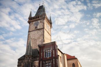 The Old Town Hall under cloudy sky, Prague, Czech Republic