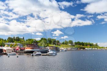 Landscape of Lappeenranta harbour in summer day, Finland