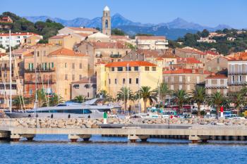 Port of Propriano, South region of Corsica, France