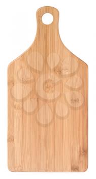 Wooden cutting board (bamboo) isolated on white