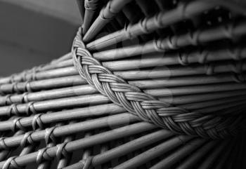 Part of wicker chair with braid element