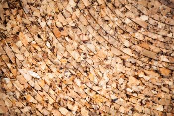Background texture of natural cork roll