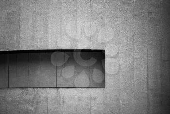 Abstract contemporary architecture background. Concrete wall with dark niche