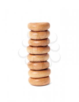 Bread rings isolated on a white background