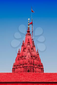Red Durga (Monkey) Temple in Varanasi, India