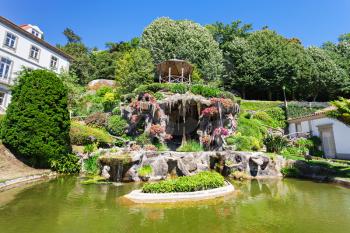 Garden at Bom Jesus do Monte is a Portuguese sanctuary near Braga, Portugal