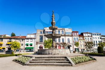 Fountain in the center of Braga, Portugal 