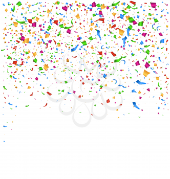 Festive Celebration Bright Confetti Isolated on White Background