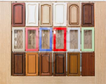 Set of lots of various wooden doors
