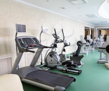 Fitness club gym with modern equipment