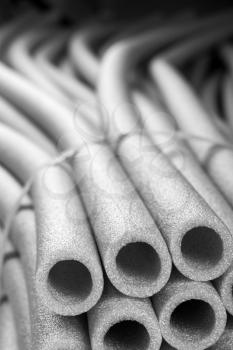 Closeup view of thermo pipes for tubes