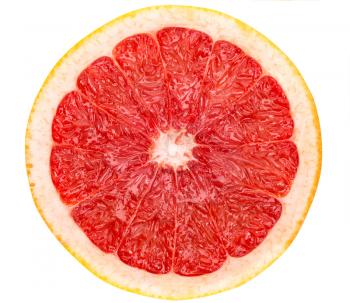 full grapefruit slice  on white