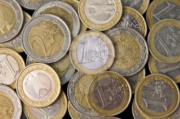 Background of euro coins