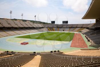 Abandoned olympic stadium in Barcelona, Spain