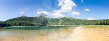 View of Crno Jezero lake, Montenegro. Beautiful summer day