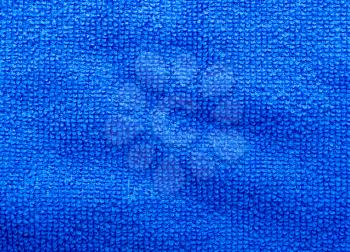 Close up of blue knitted texture 