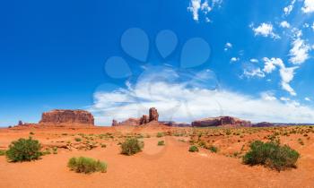 Scenic sandstones landscape at Monument Valley National Tribal Park, Navajo, Utah USA
