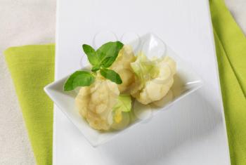 Pieces of cooked cauliflower