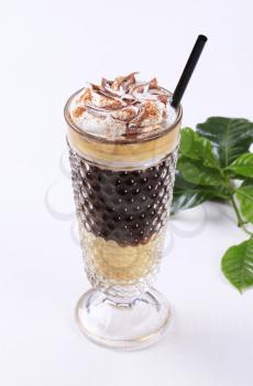 Liqueur coffee with whipped cream 