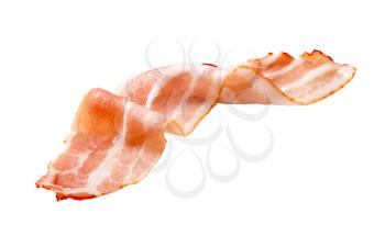 Bacon strip isolated on white