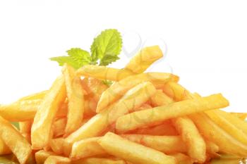 Heap of tasty French fries - detail