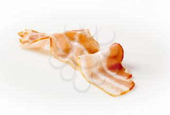 Bacon strip isolated on white